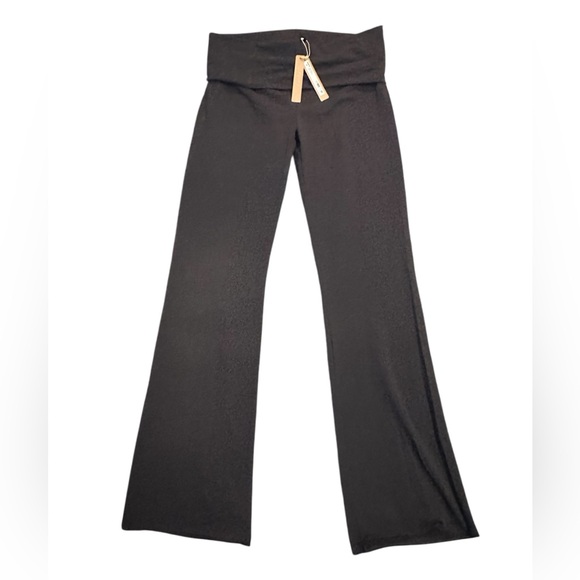 SKIMS Black Authentic Product Black Fold Over Pant Cotton Jersey Size Large NWT - Picture 6 of 10